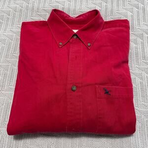 Vintage Eddie Bauer solid red button down size M